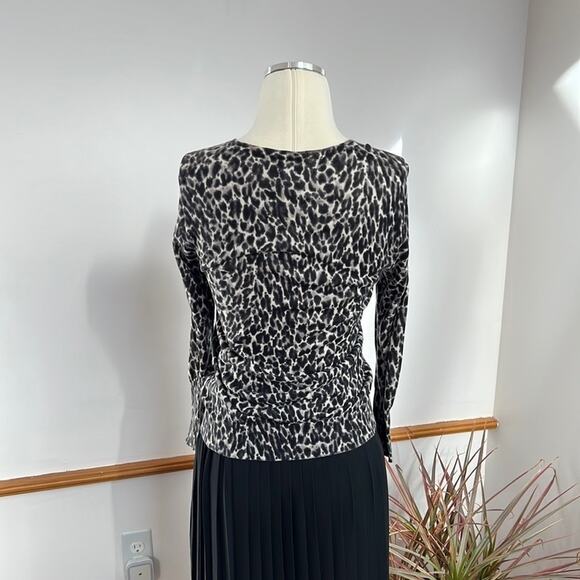 J. Crew Animal Print Light Weight Cardigan- Size Small - Picture 9 of 10